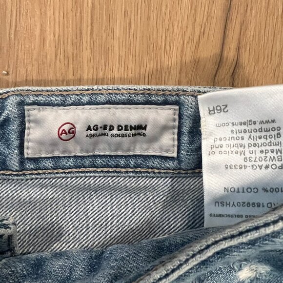 Ag Adriano Goldschmied High Rise Baggy Straight Jeans The Tomas Size 26 - Picture 5 of 6